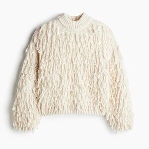 H&M Textured Fringe Sweater